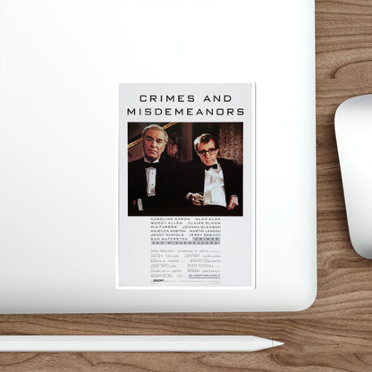 Crimes and Misdemeanors 1989 Movie Poster STICKER Vinyl Die-Cut Decal-The Sticker Space