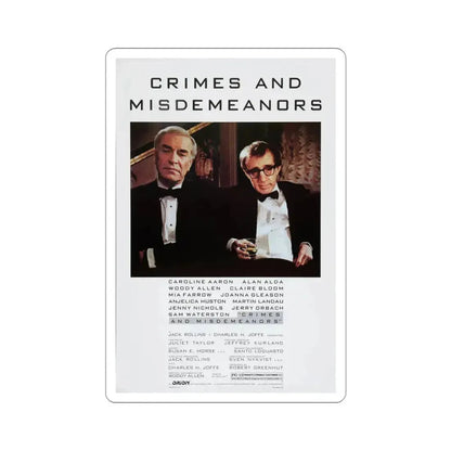 Crimes and Misdemeanors 1989 Movie Poster STICKER Vinyl Die-Cut Decal 3 Inch - The Sticker Space