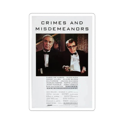 Crimes and Misdemeanors 1989 Movie Poster STICKER Vinyl Die-Cut Decal 4 Inch - The Sticker Space