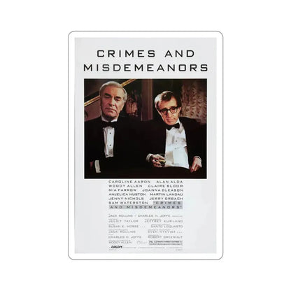 Crimes and Misdemeanors 1989 Movie Poster STICKER Vinyl Die-Cut Decal 6 Inch - The Sticker Space