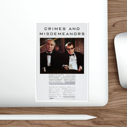 Crimes and Misdemeanors 1989 Movie Poster STICKER Vinyl Die-Cut Decal-The Sticker Space