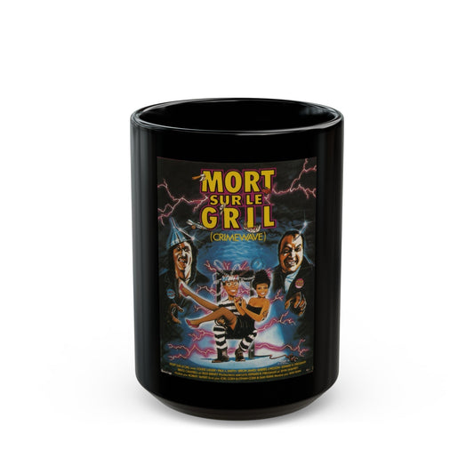 CRIMEWAVE 1985 Movie Poster - Black Coffee Mug-15oz-The Sticker Space