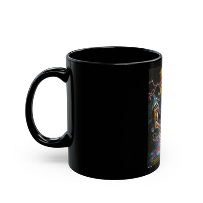 CRIMEWAVE 1985 Movie Poster - Black Coffee Mug-The Sticker Space