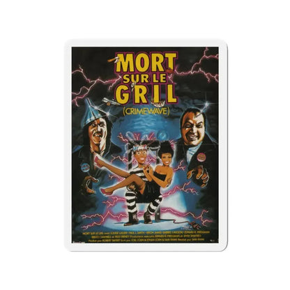 CRIMEWAVE 1985 Movie Poster - Refrigerator Magnet 3 Inch - The Sticker Space