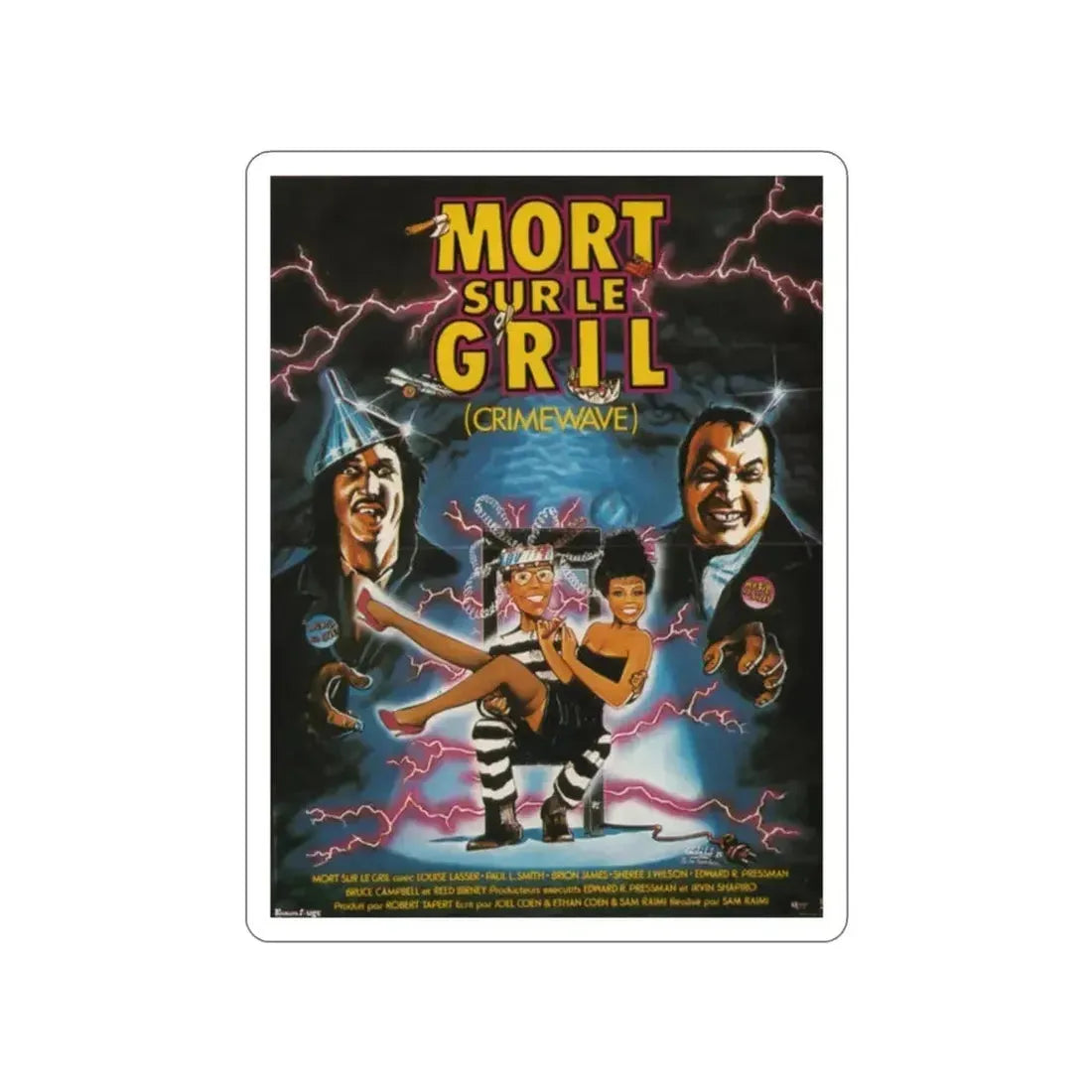 CRIMEWAVE 1985 Movie Poster STICKER Vinyl Die-Cut Decal - The Sticker Space