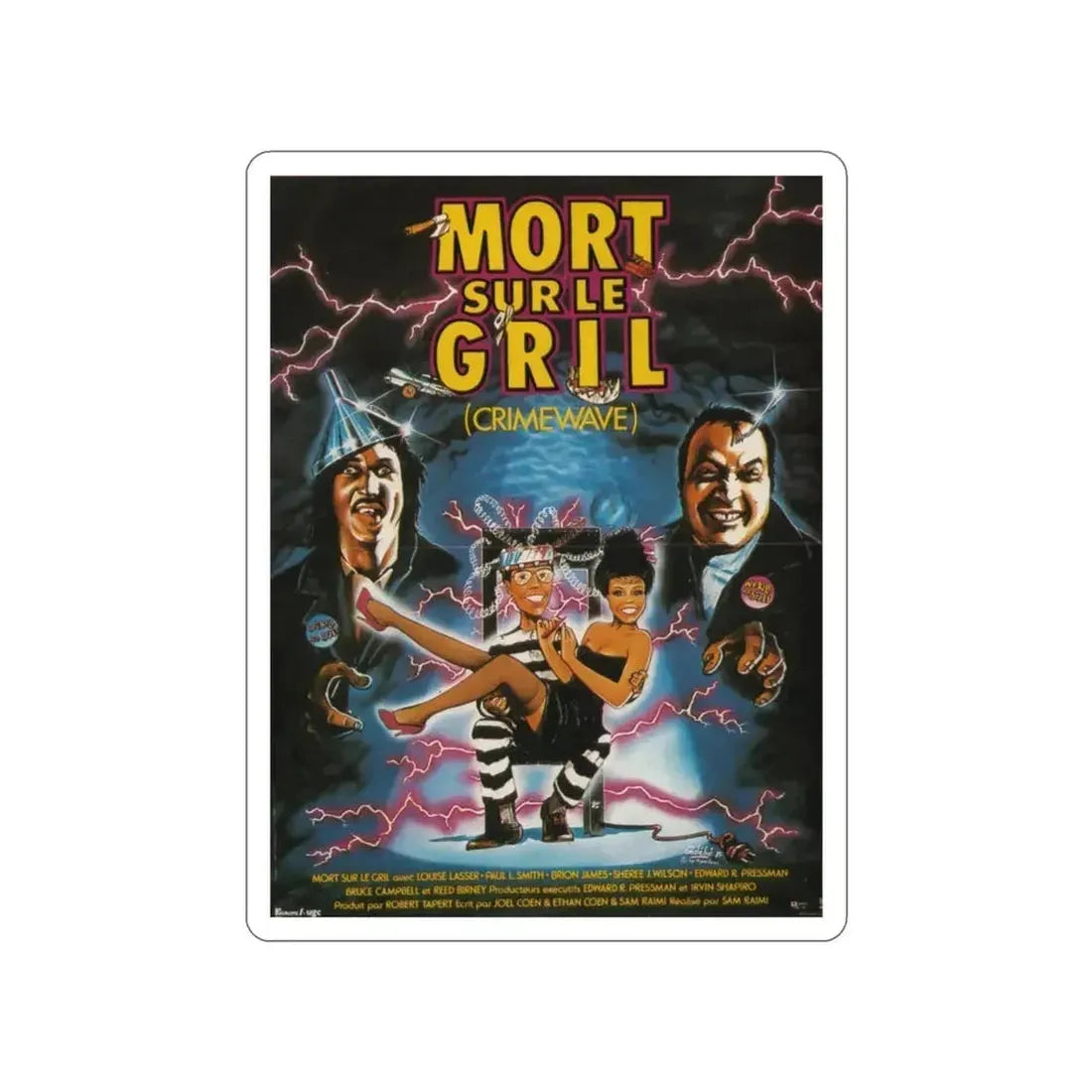 CRIMEWAVE 1985 Movie Poster STICKER Vinyl Die-Cut Decal - The Sticker Space