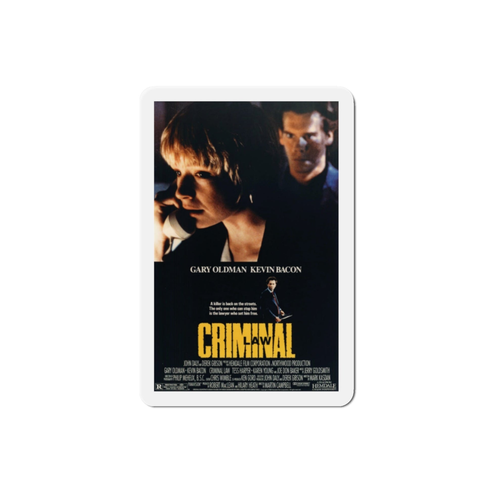 Criminal Law 1989 Movie Poster Die-Cut Magnet-2" x 2"-The Sticker Space