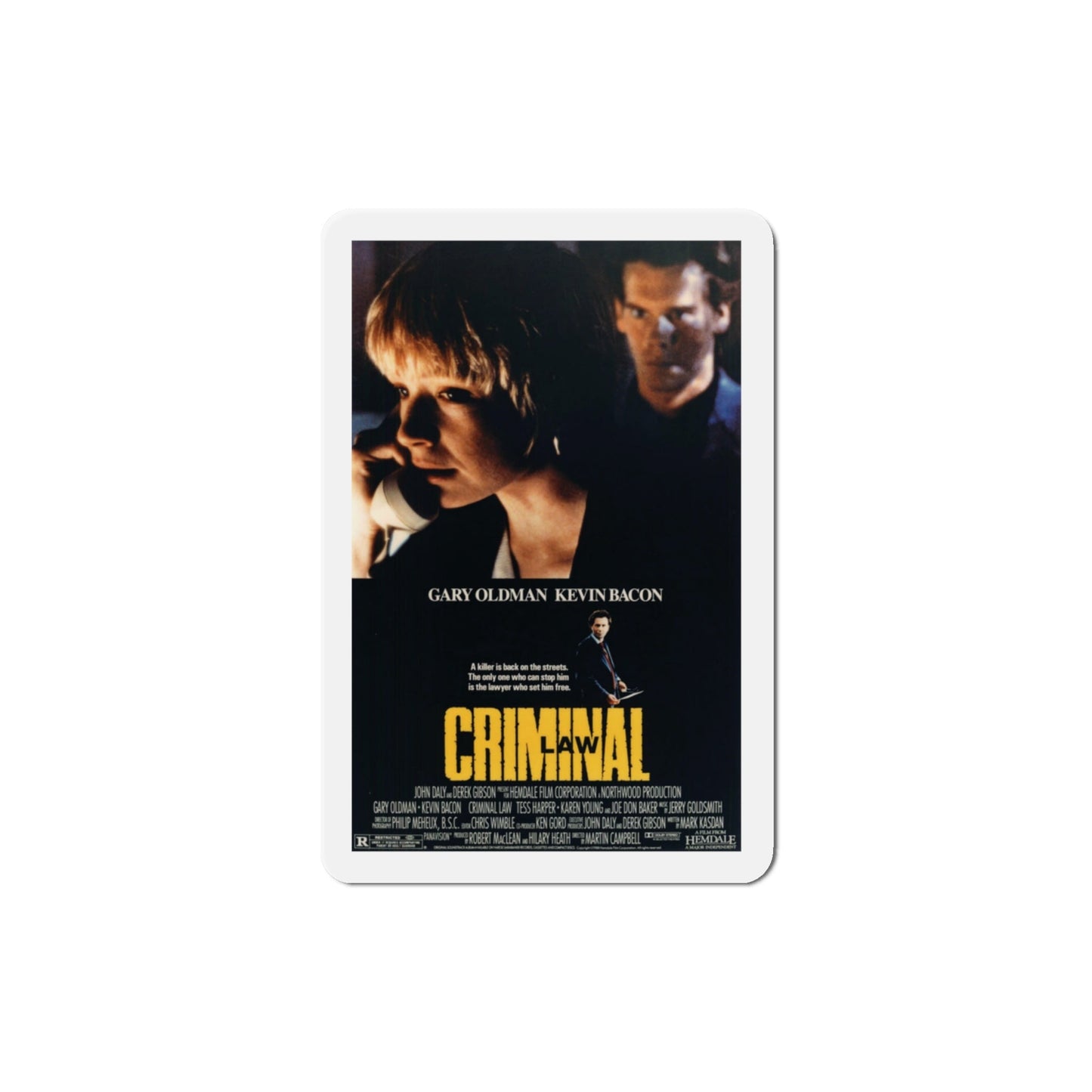 Criminal Law 1989 Movie Poster Die-Cut Magnet-3" x 3"-The Sticker Space