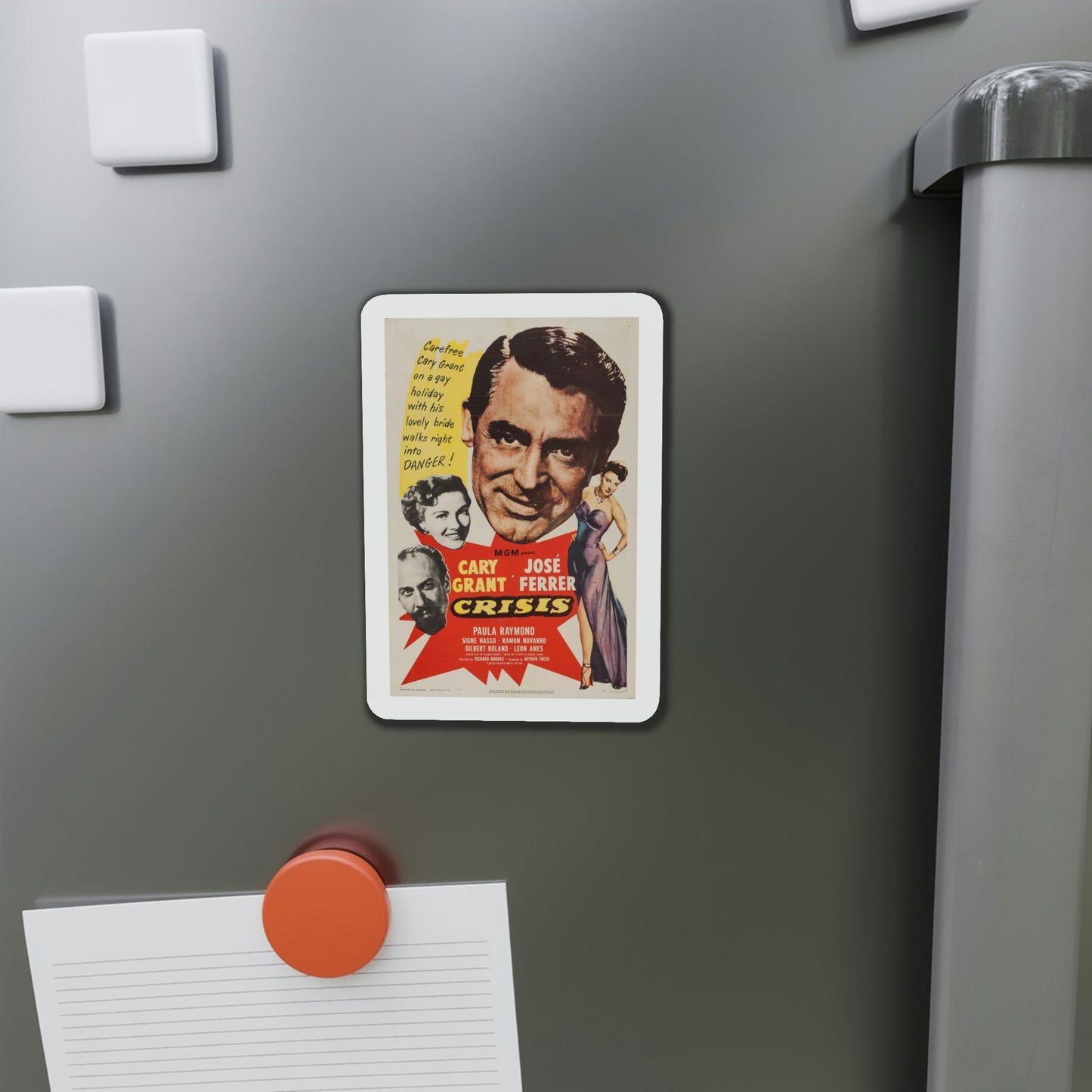 Crisis 1950 Movie Poster Die-Cut Magnet-The Sticker Space