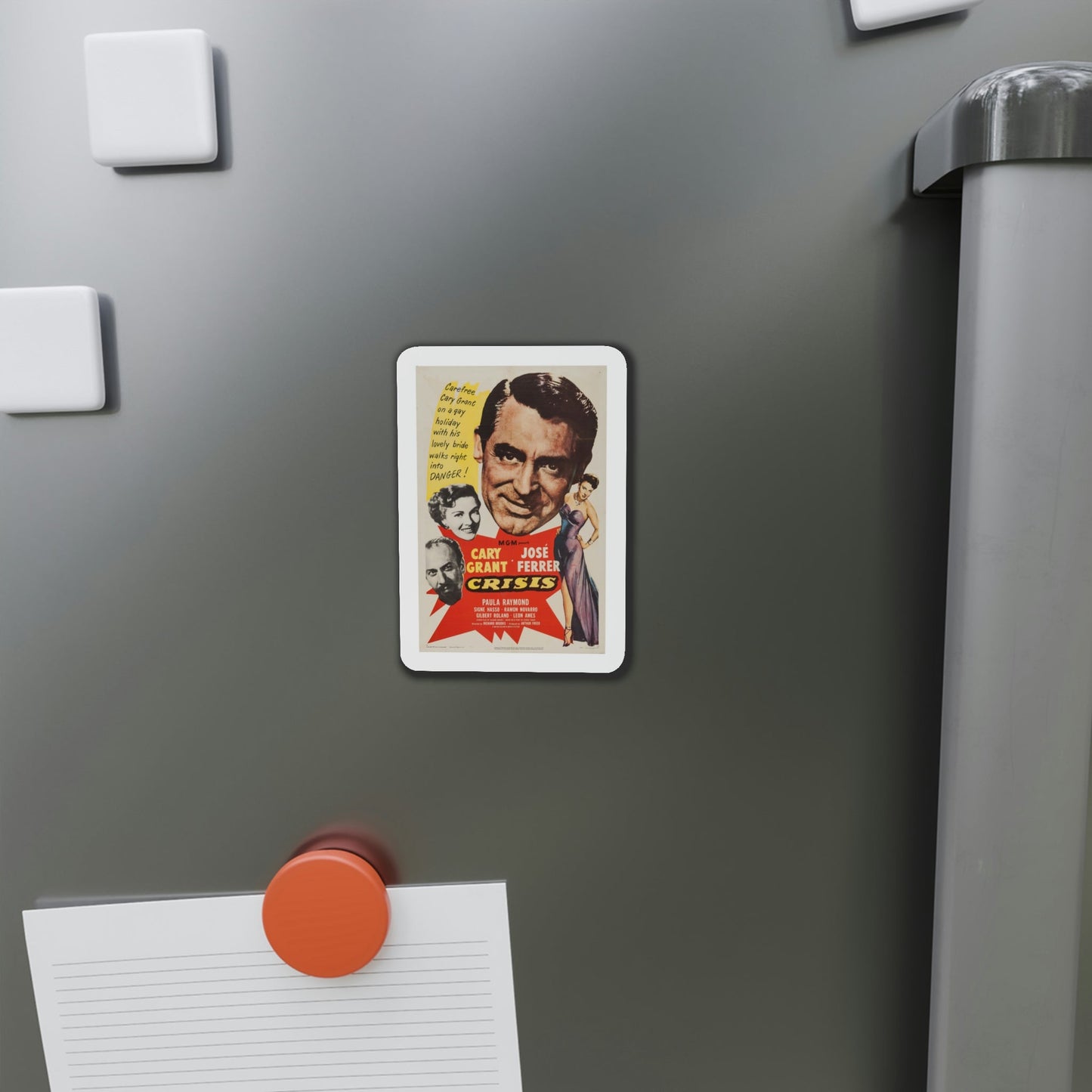 Crisis 1950 Movie Poster Die-Cut Magnet-The Sticker Space