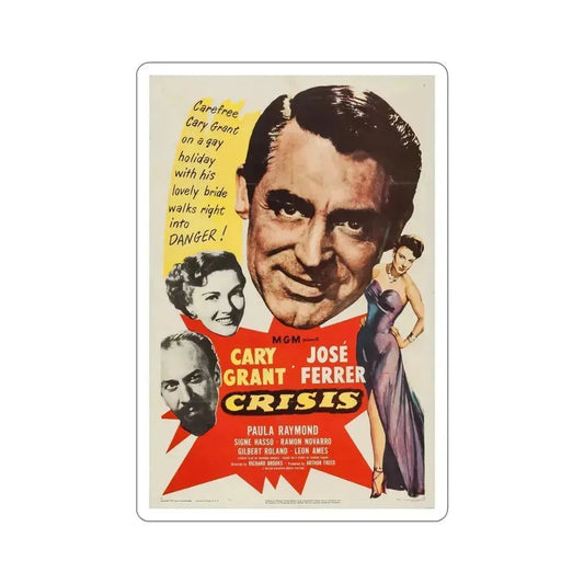 Crisis 1950 Movie Poster STICKER Vinyl Die-Cut Decal 6 Inch - The Sticker Space