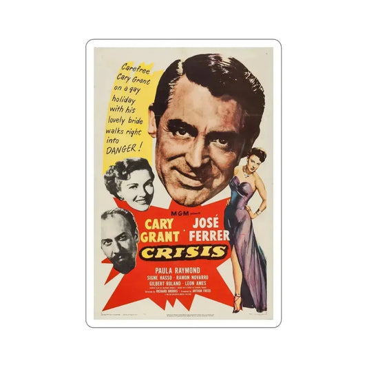 Crisis 1950 Movie Poster STICKER Vinyl Die-Cut Decal 6 Inch - The Sticker Space