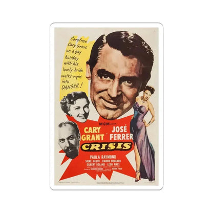 Crisis 1950 Movie Poster - STICKER Vinyl Kiss-Cut Decal 6 Inch White - The Sticker Space