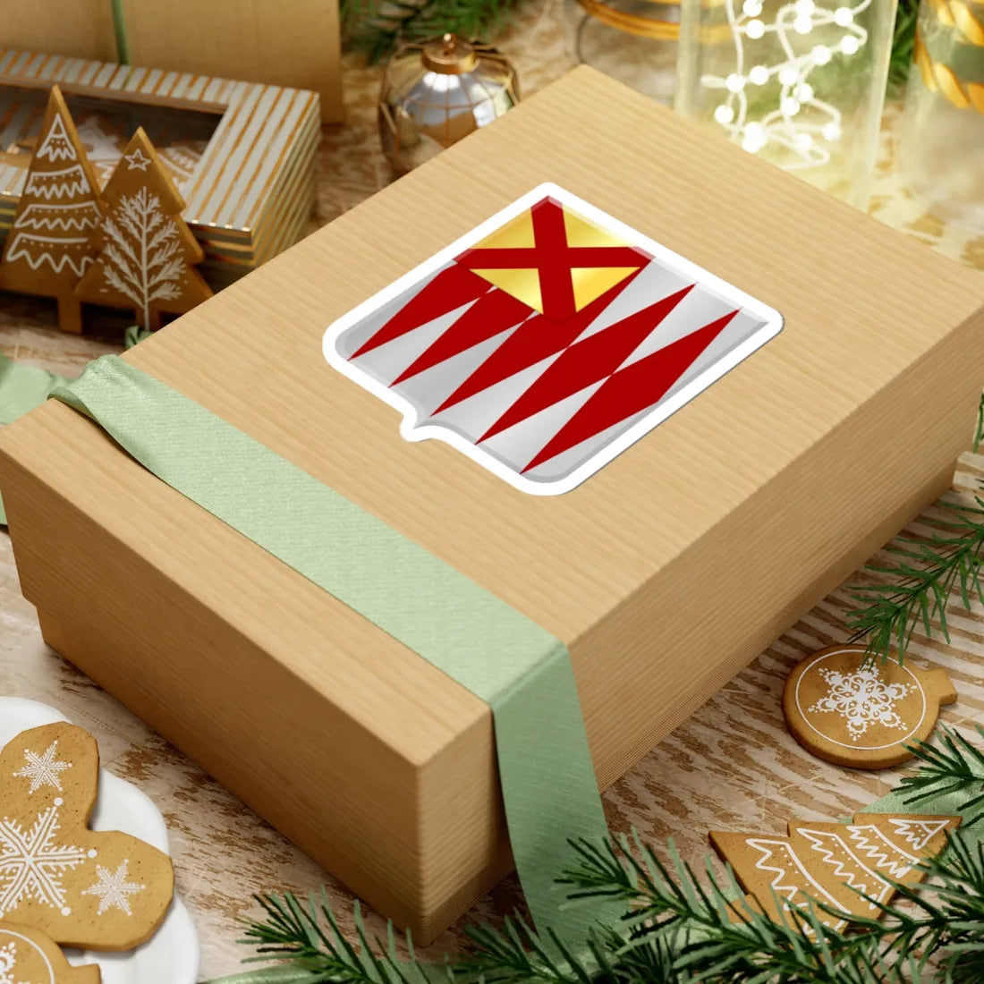 Crisnee wapen (Belgium) (Coat of Arms) STICKER Vinyl Kiss-Cut Decal - The Sticker Space