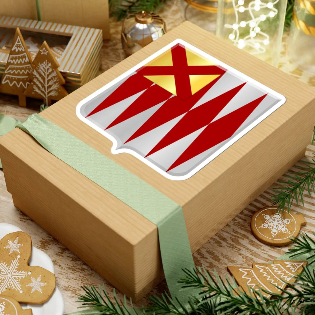 Crisnee wapen (Belgium) (Coat of Arms) STICKER Vinyl Kiss-Cut Decal - The Sticker Space