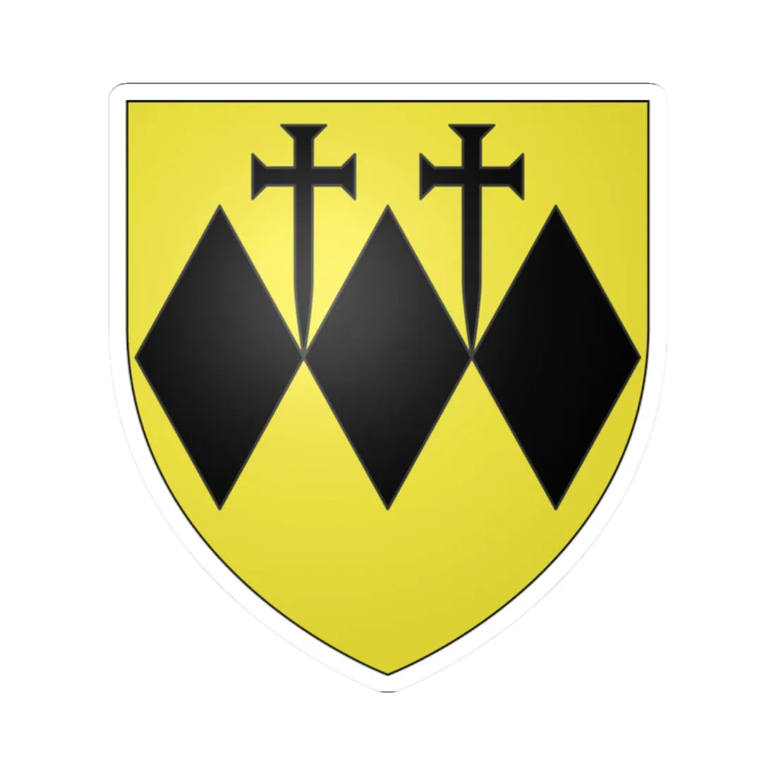 Crispi Coat of Arms (Italy) (Coat of Arms) STICKER Vinyl Kiss-Cut Decal 2 Inch White - The Sticker Space