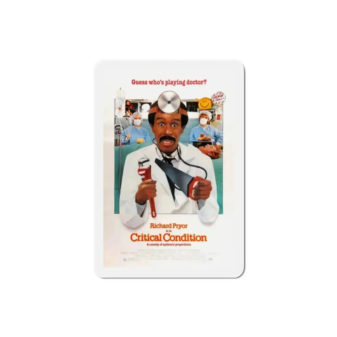 Critical Condition 1987 Movie Poster Refrigerator Magnet 2 Inch - The Sticker Space