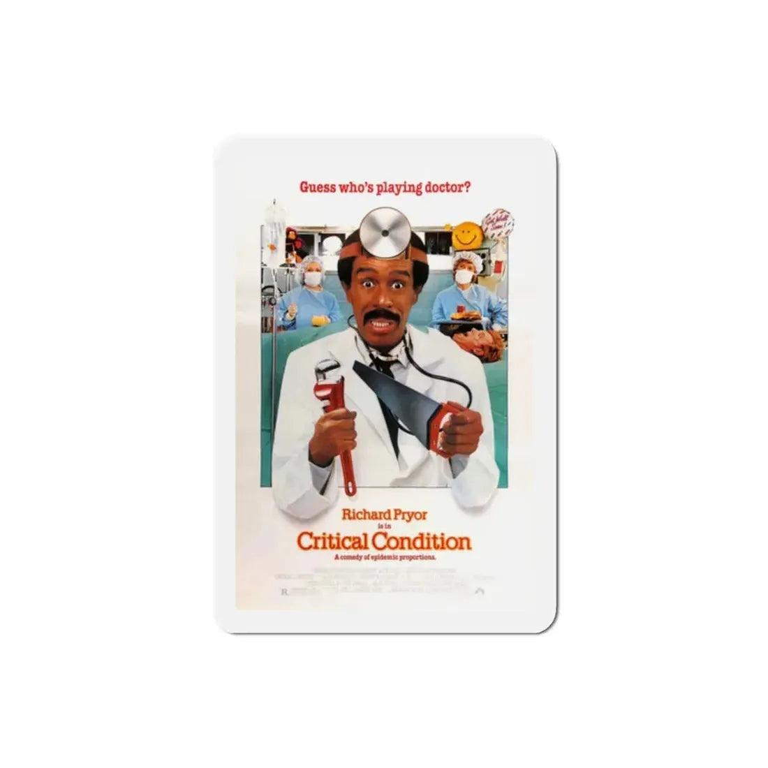 Critical Condition 1987 Movie Poster Refrigerator Magnet 2 Inch - The Sticker Space