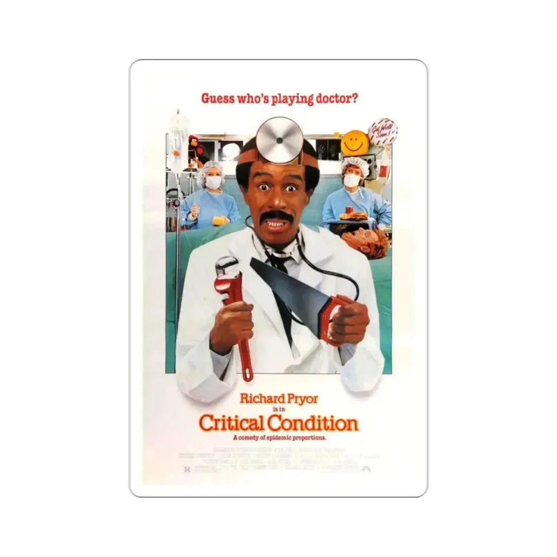 Critical Condition 1987 Movie Poster STICKER Vinyl Die-Cut Decal - The Sticker Space
