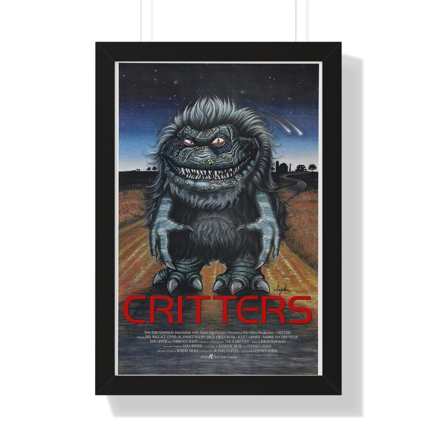 CRITTERS 1986 - Framed Movie Poster-16″ x 24″-The Sticker Space