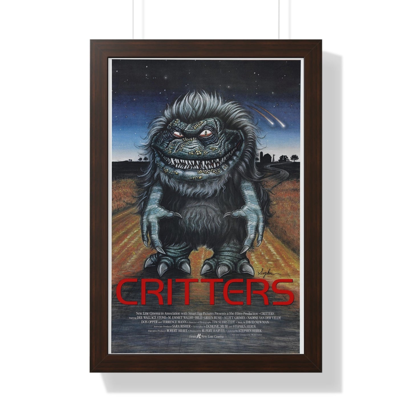 CRITTERS 1986 - Framed Movie Poster-16″ x 24″-The Sticker Space