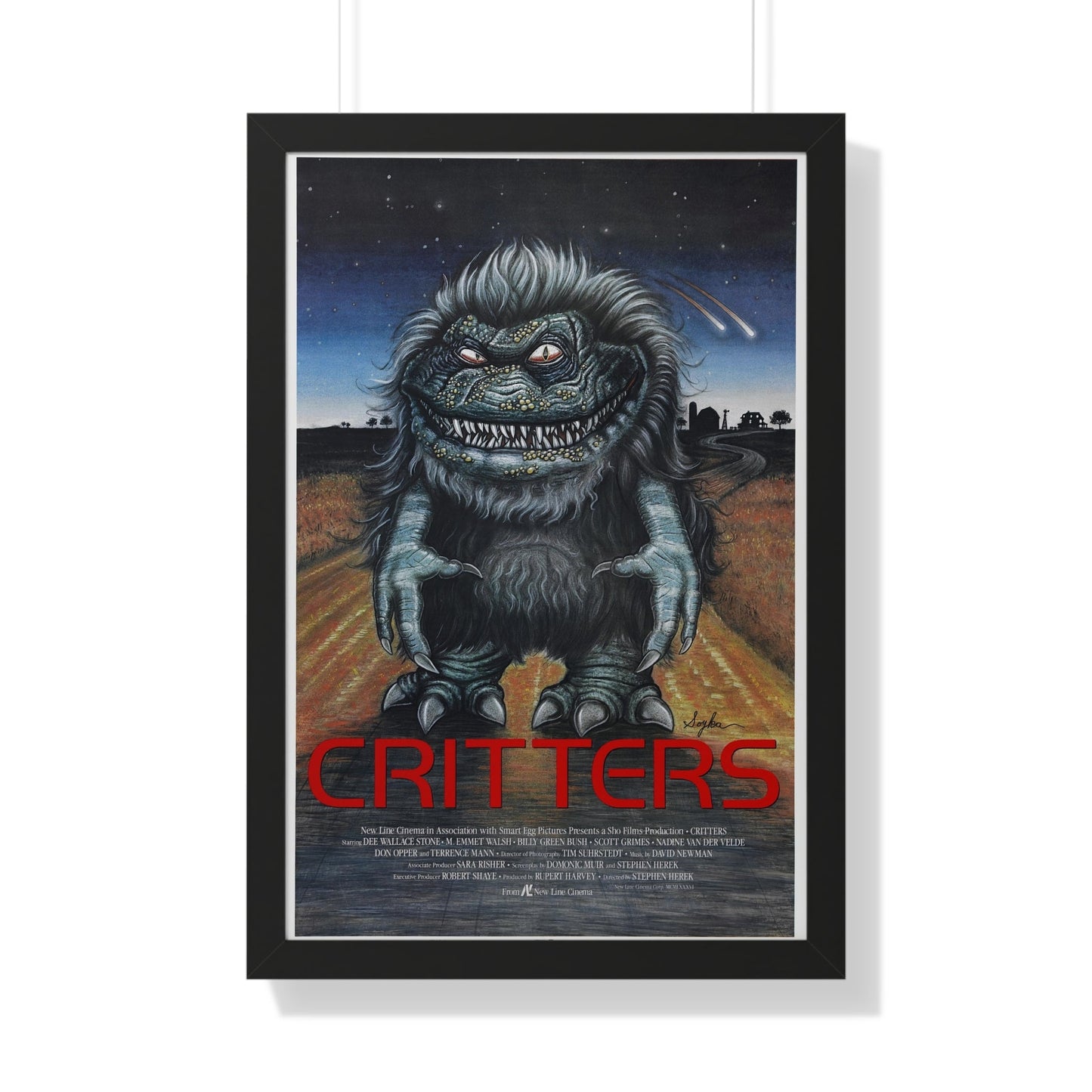 CRITTERS 1986 - Framed Movie Poster-20" x 30"-The Sticker Space