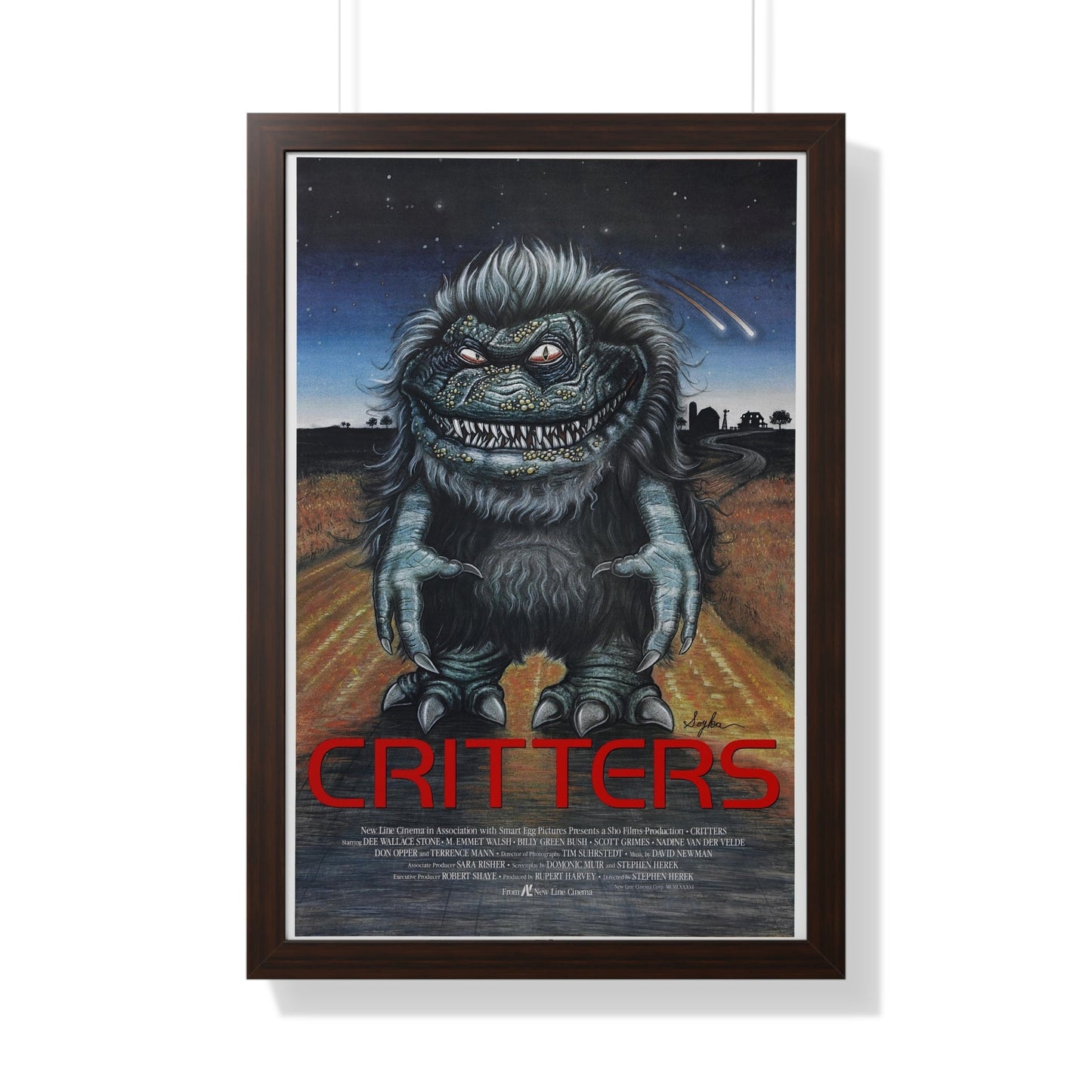 CRITTERS 1986 - Framed Movie Poster-20" x 30"-The Sticker Space