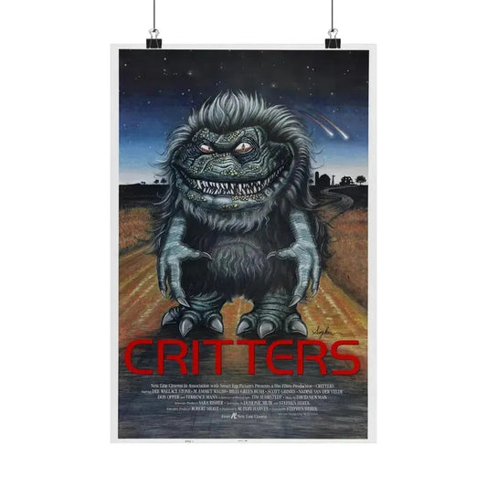 CRITTERS 1986 - Paper Movie Poster 12″ x 18″ Matte - The Sticker Space