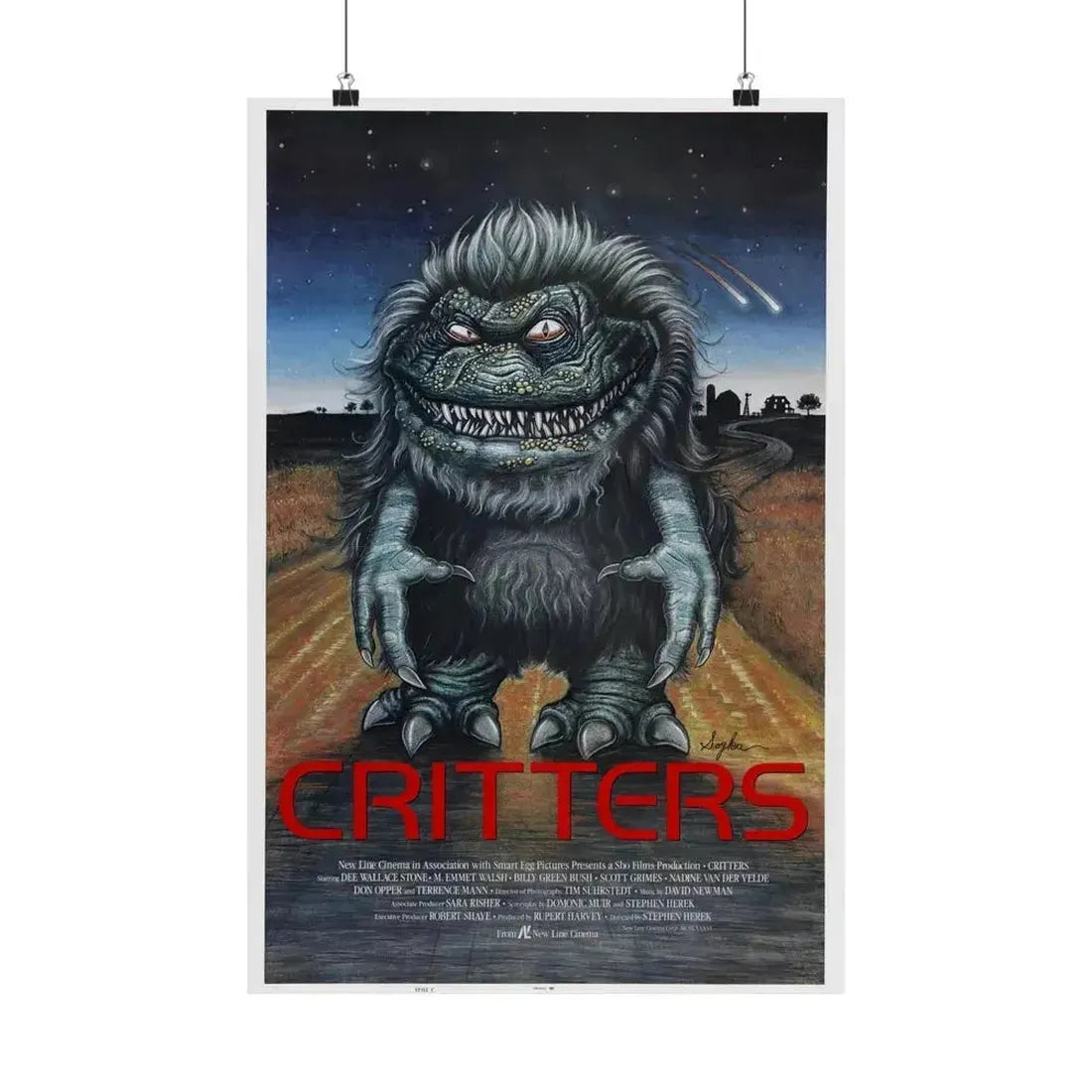 CRITTERS 1986 - Paper Movie Poster 16″ x 24″ Matte - The Sticker Space