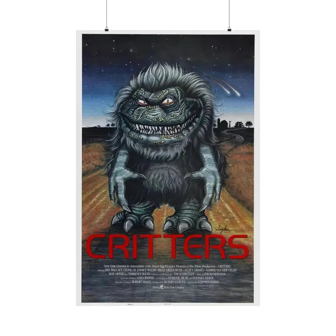 CRITTERS 1986 - Paper Movie Poster 36" x 54" Matte - The Sticker Space