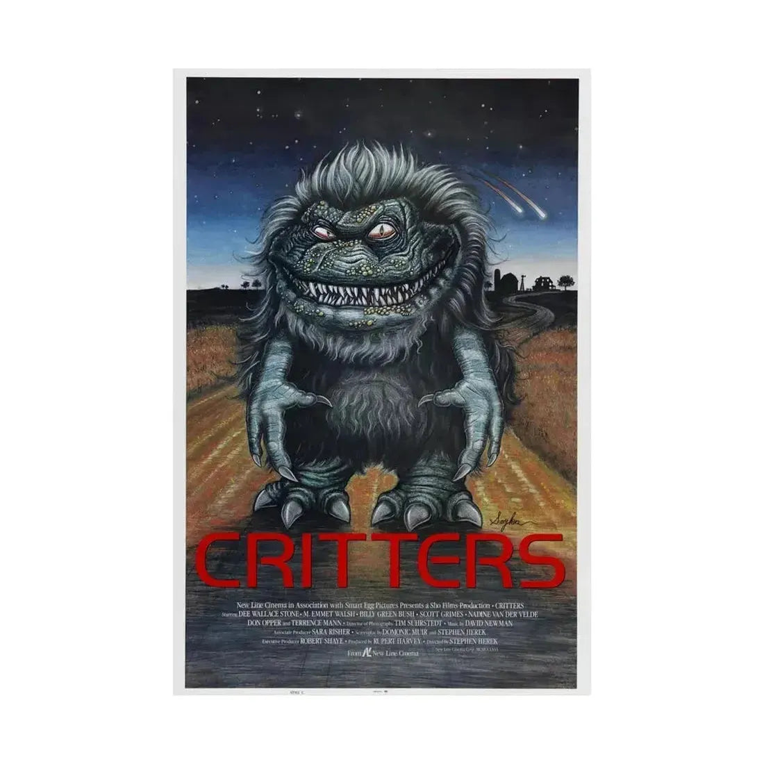CRITTERS 1986 - Paper Movie Poster - The Sticker Space