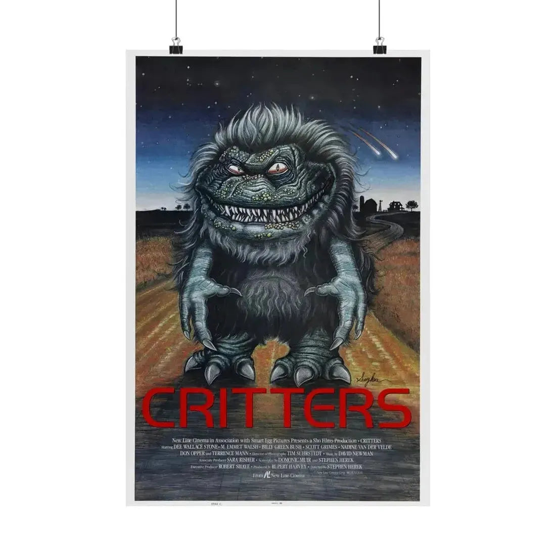 CRITTERS 1986 - Paper Movie Poster - The Sticker Space