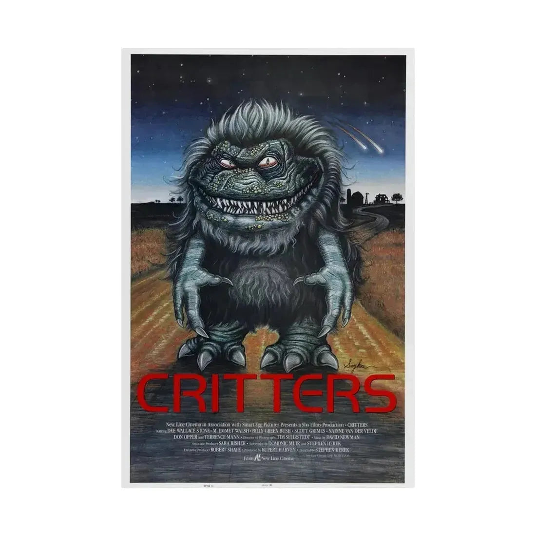 CRITTERS 1986 - Paper Movie Poster - The Sticker Space