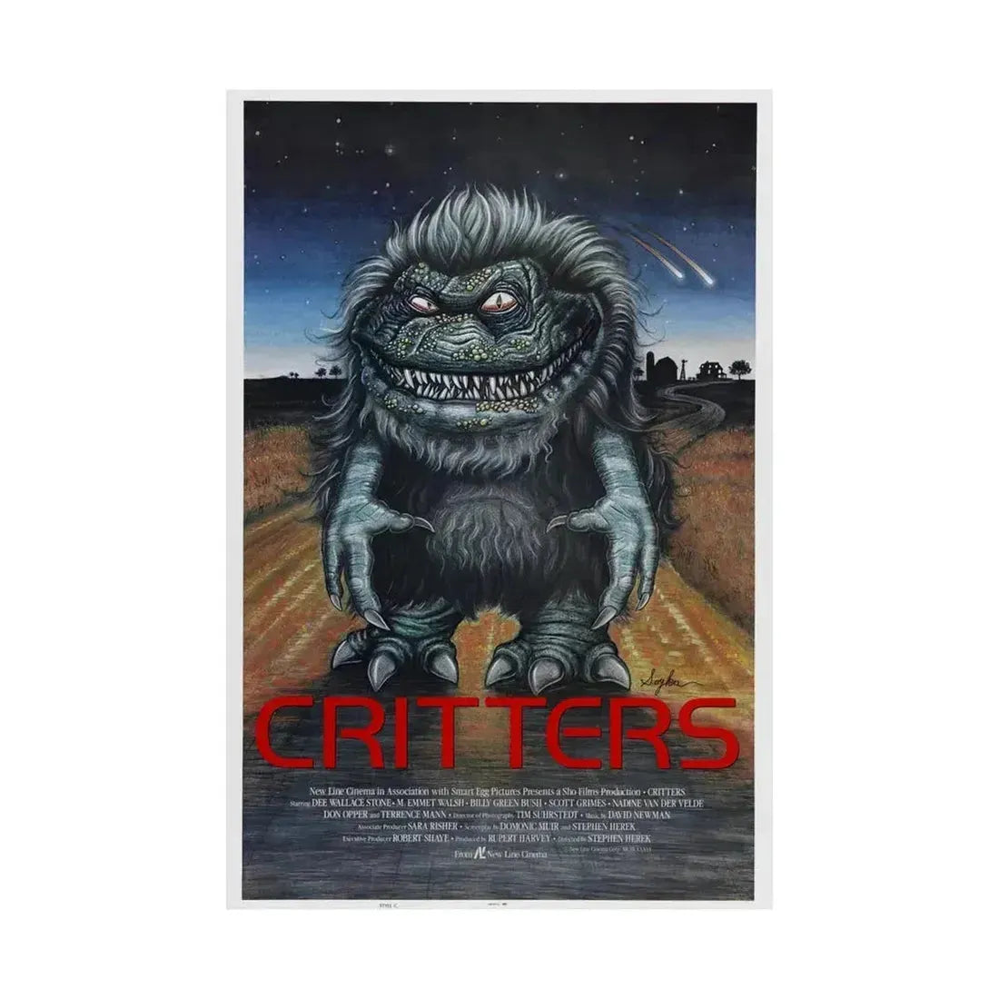 CRITTERS 1986 - Paper Movie Poster - The Sticker Space