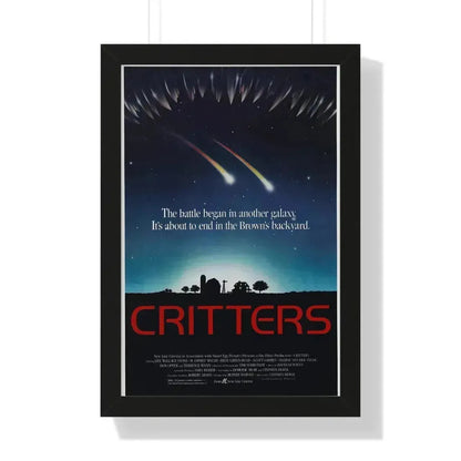 CRITTERS (2) 1986 - Framed Movie Poster 16″ x 24″ Black - The Sticker Space