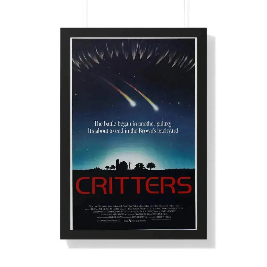 CRITTERS (2) 1986 - Framed Movie Poster 20" x 30" Black - The Sticker Space