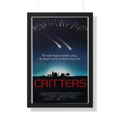 CRITTERS (2) 1986 - Framed Movie Poster 20" x 30" Black - The Sticker Space