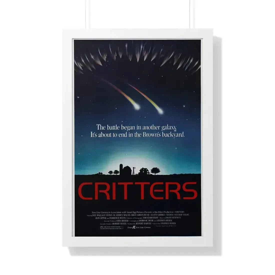 CRITTERS (2) 1986 - Framed Movie Poster 20" x 30" White - The Sticker Space