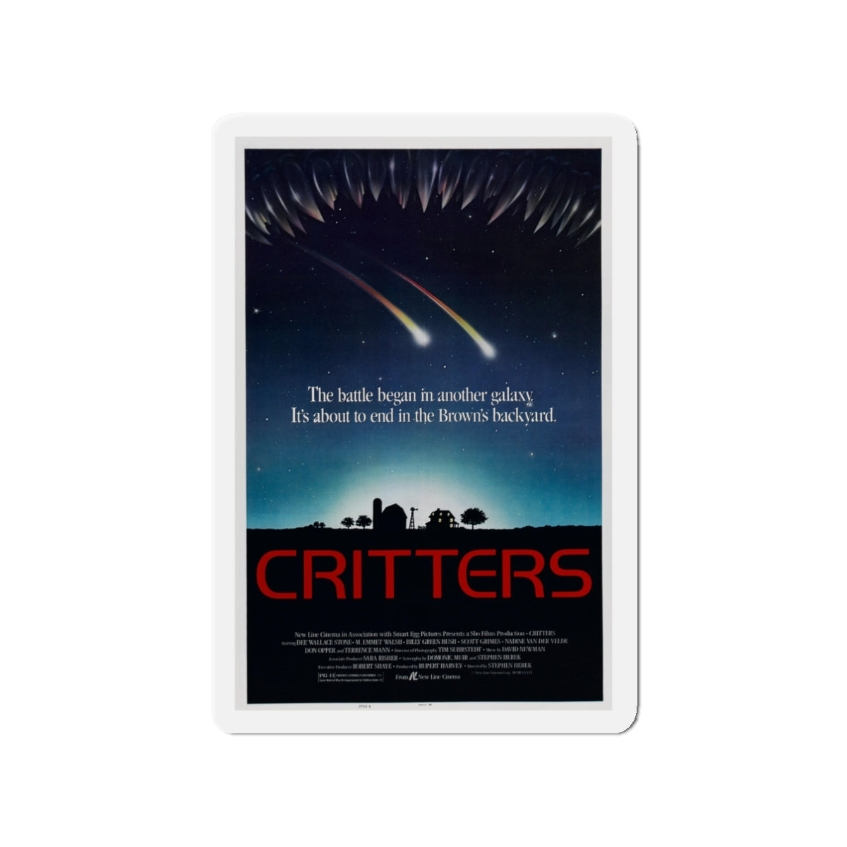 CRITTERS (2) 1986 Movie Poster - Die-Cut Magnet-3" x 3"-The Sticker Space