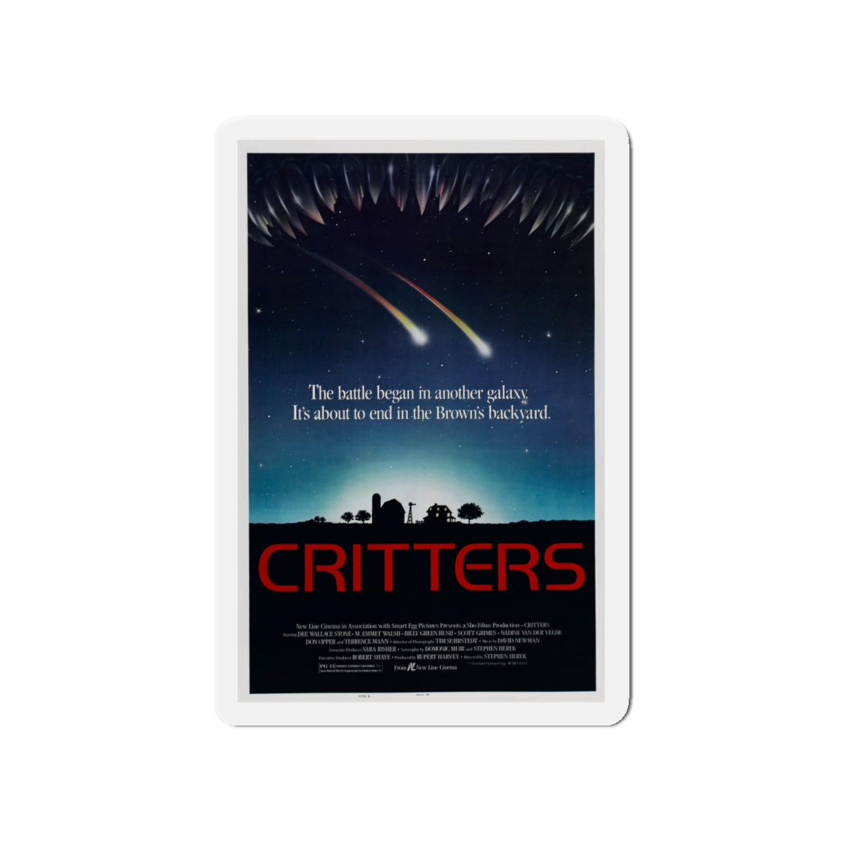 CRITTERS (2) 1986 Movie Poster - Die-Cut Magnet-4" x 4"-The Sticker Space