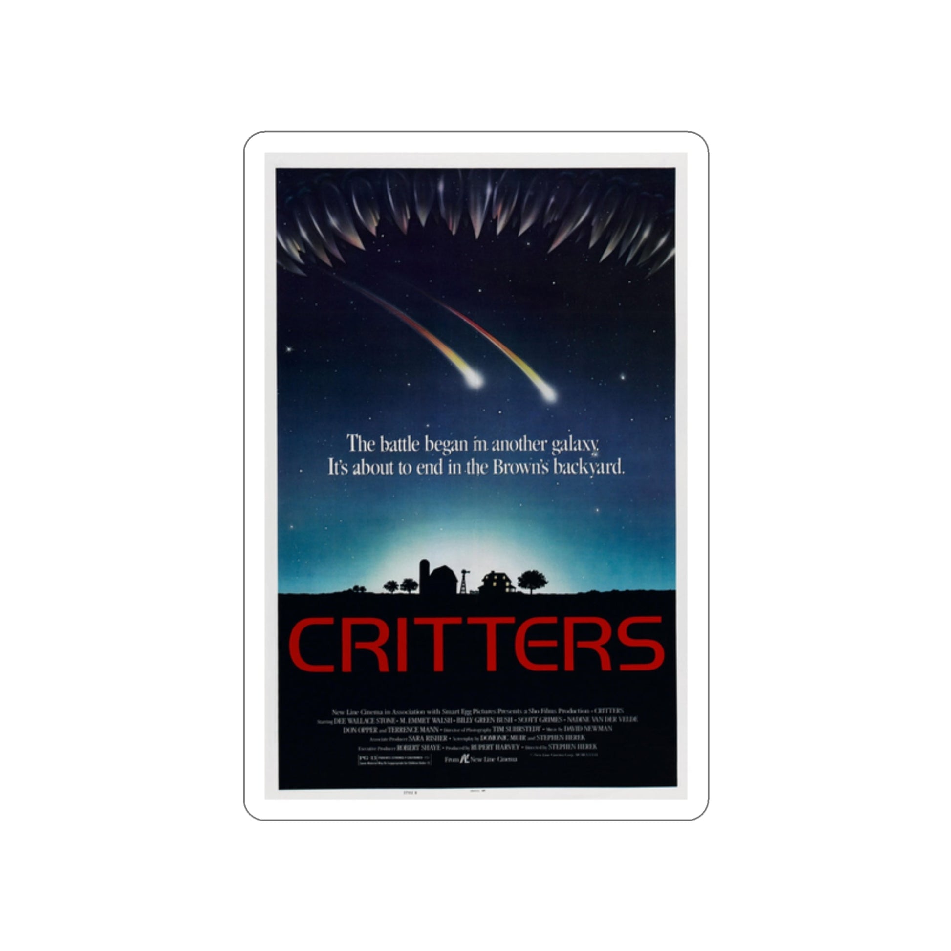 CRITTERS (2) 1986 Movie Poster STICKER Vinyl Die-Cut Decal-2 Inch-The Sticker Space