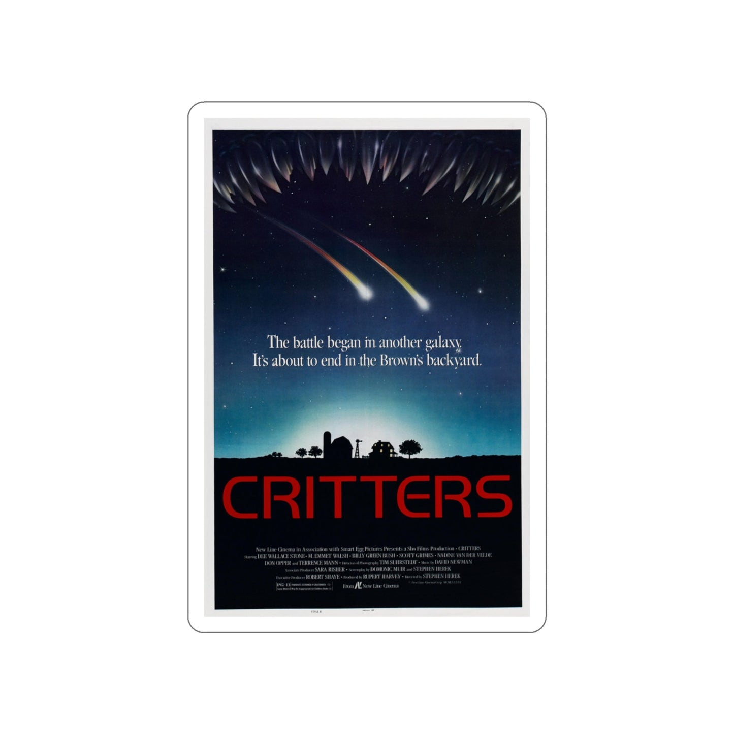 CRITTERS (2) 1986 Movie Poster STICKER Vinyl Die-Cut Decal-3 Inch-The Sticker Space