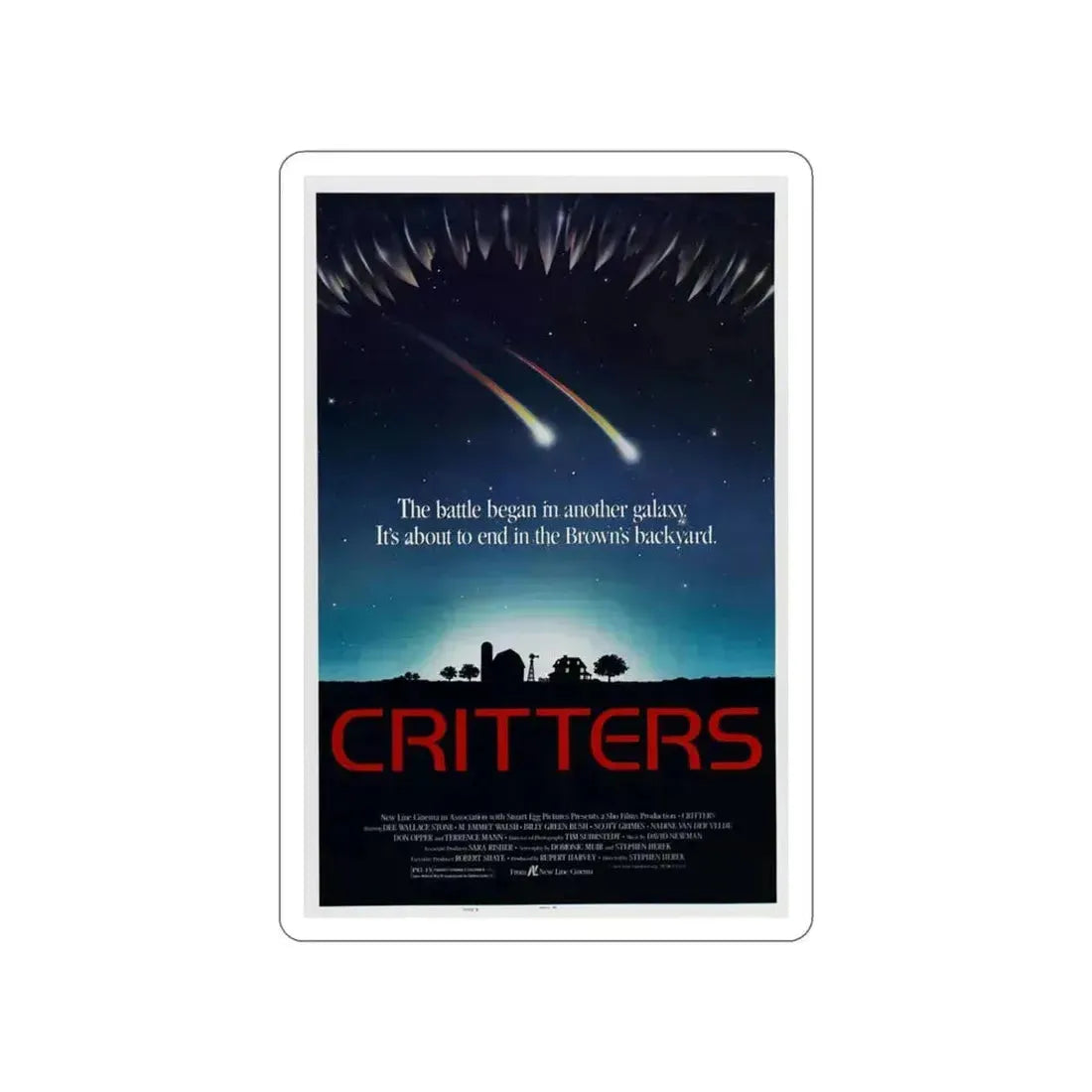 CRITTERS (2) 1986 Movie Poster STICKER Vinyl Die-Cut Decal 3 Inch - The Sticker Space