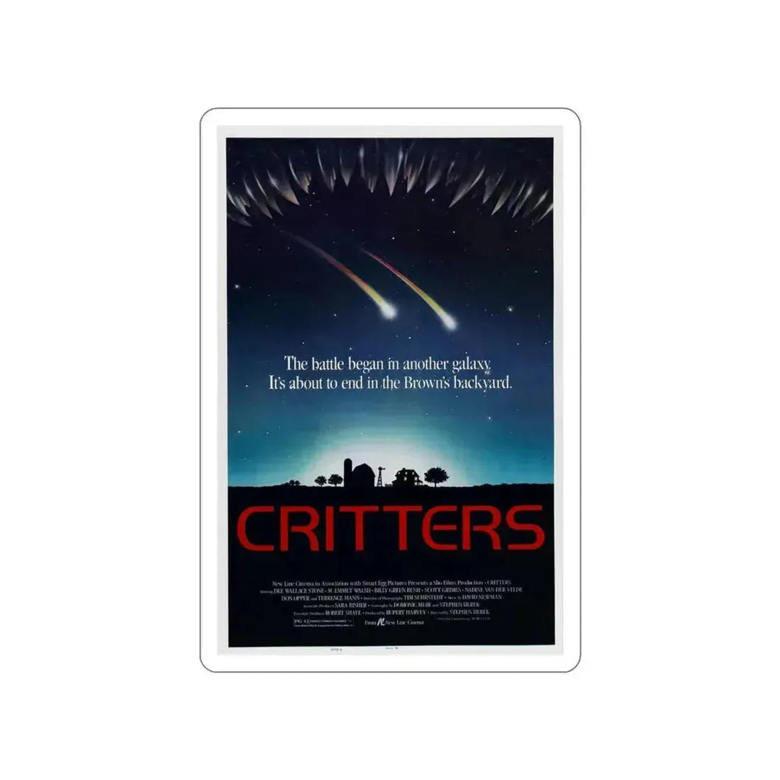 CRITTERS (2) 1986 Movie Poster STICKER Vinyl Die-Cut Decal 4 Inch - The Sticker Space