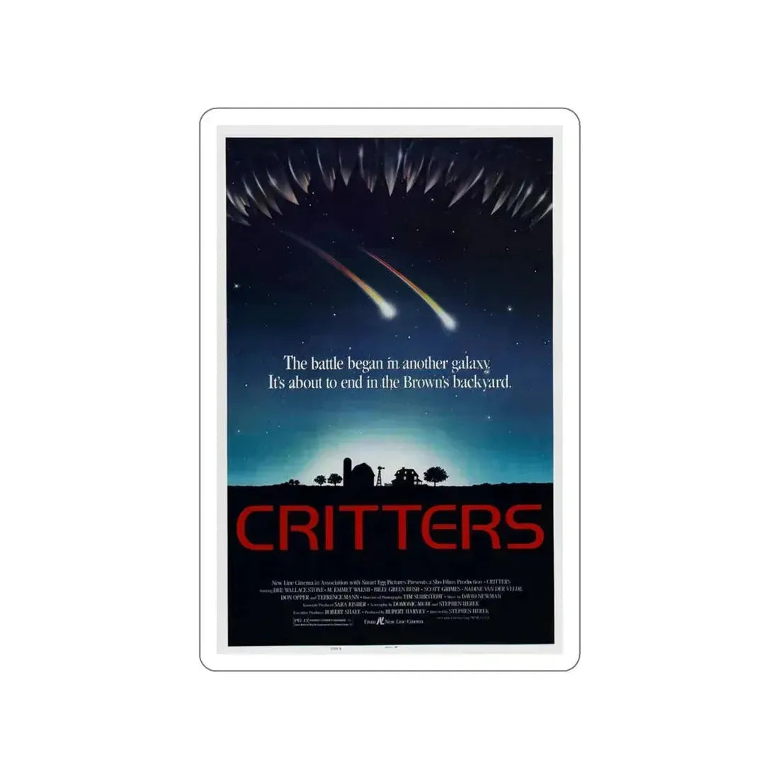 CRITTERS (2) 1986 Movie Poster STICKER Vinyl Die-Cut Decal 5 Inch - The Sticker Space
