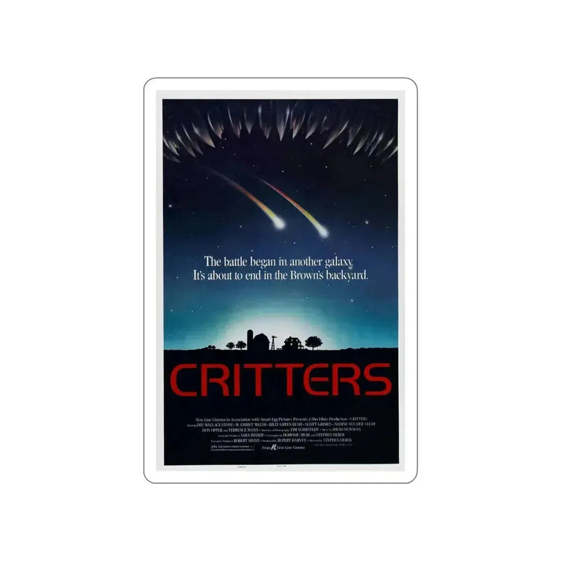 CRITTERS (2) 1986 Movie Poster STICKER Vinyl Die-Cut Decal - The Sticker Space