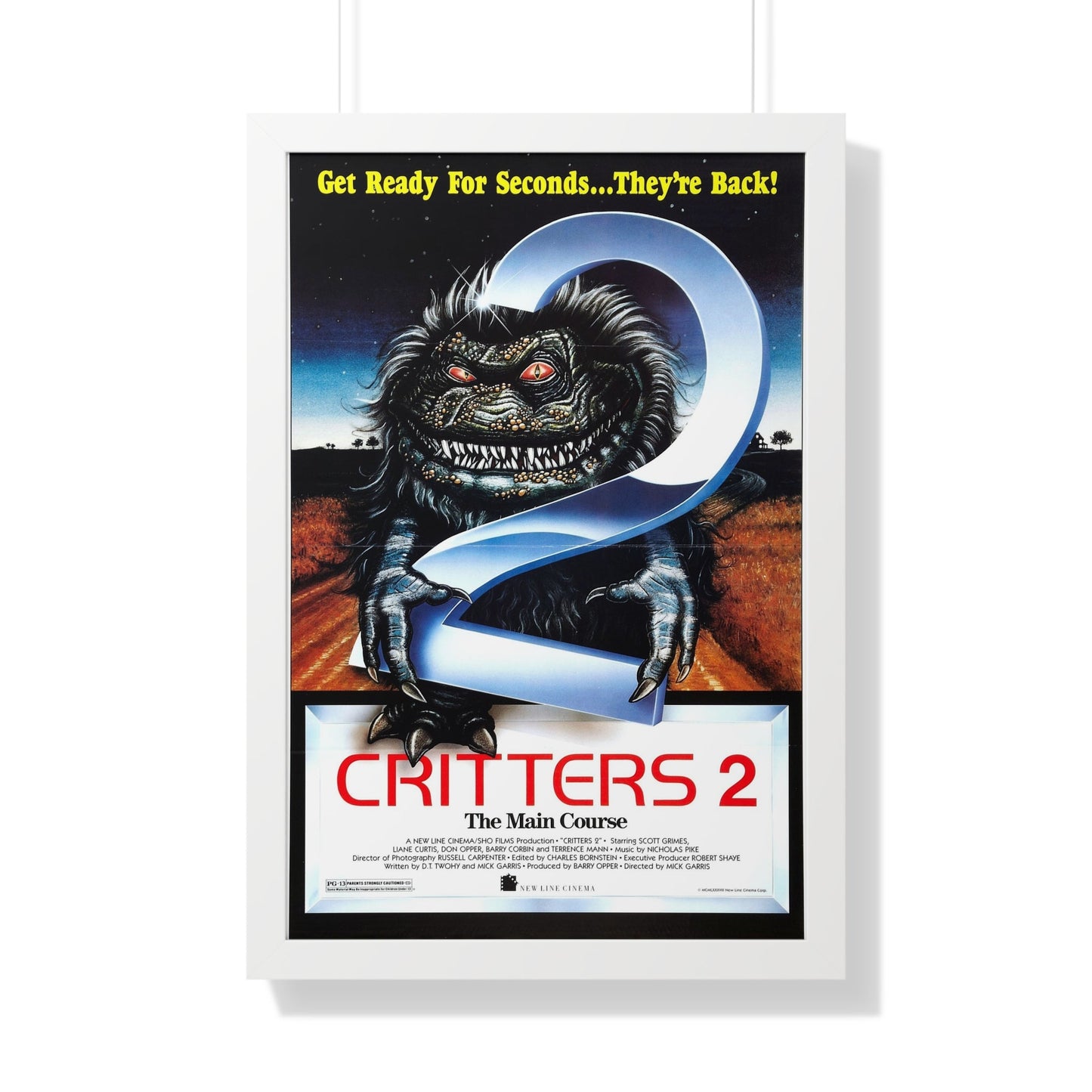 CRITTERS 2 THE MAIN COURSE 1988 - Framed Movie Poster-20" x 30"-The Sticker Space