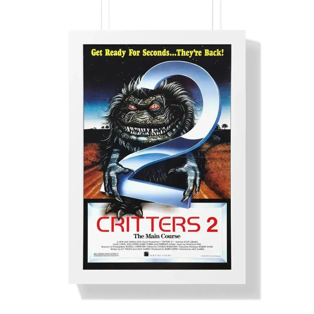 CRITTERS 2 THE MAIN COURSE 1988 - Framed Movie Poster - The Sticker Space