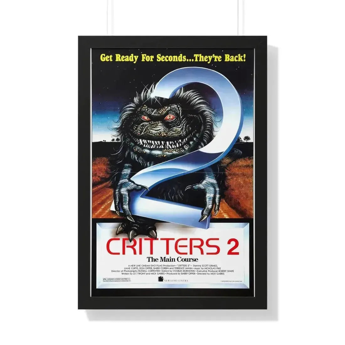 CRITTERS 2 THE MAIN COURSE 1988 - Framed Movie Poster - The Sticker Space