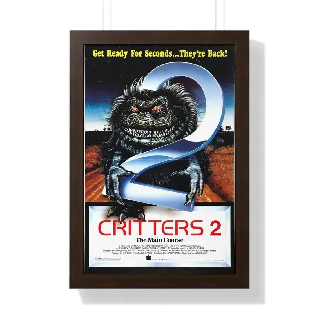 CRITTERS 2 THE MAIN COURSE 1988 - Framed Movie Poster - The Sticker Space